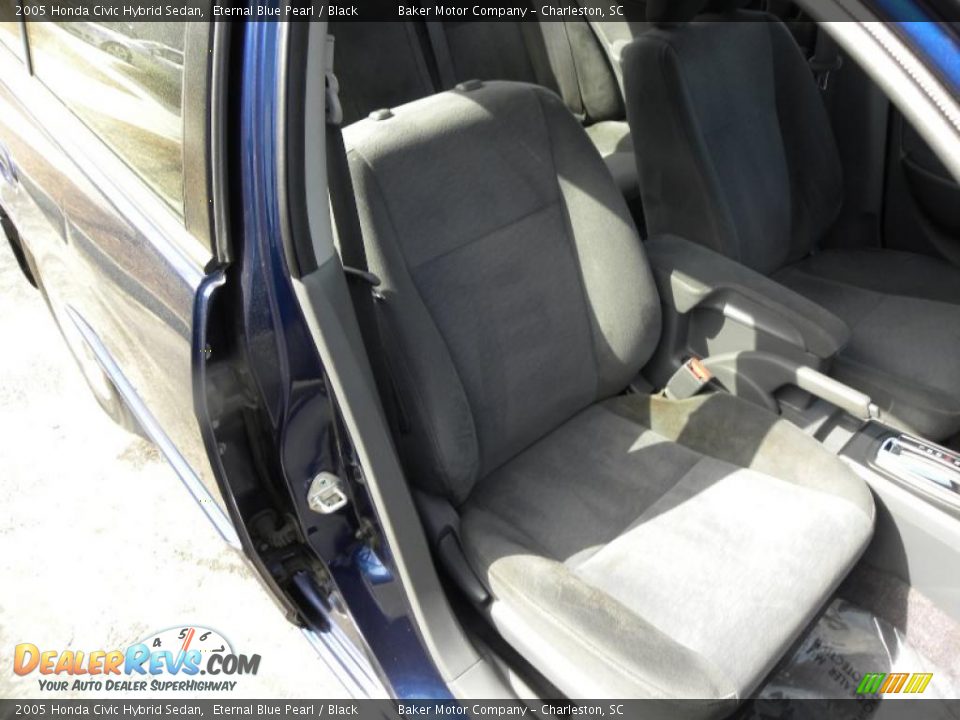 Black Interior - 2005 Honda Civic Hybrid Sedan Photo #8