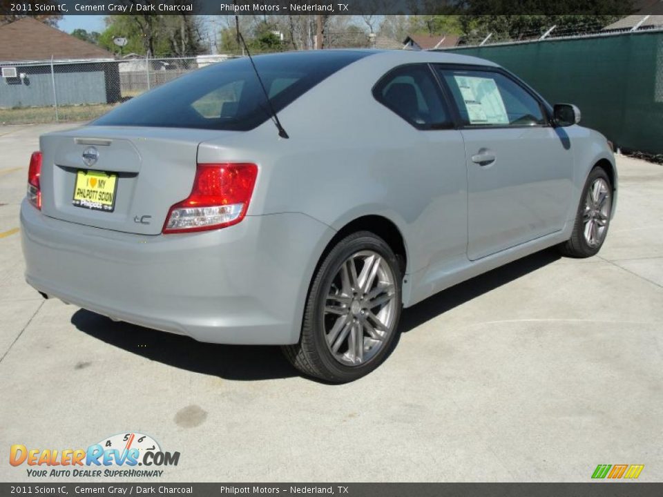 2011 Scion tC Cement Gray / Dark Charcoal Photo #3