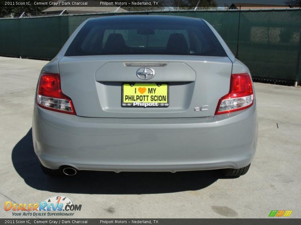 2011 Scion tC Cement Gray / Dark Charcoal Photo #4