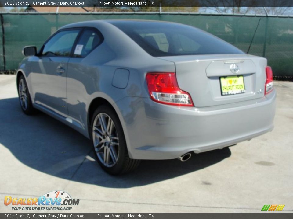 2011 Scion tC Cement Gray / Dark Charcoal Photo #5