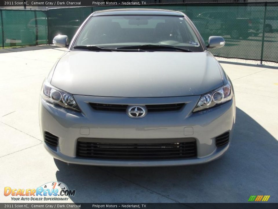 2011 Scion tC Cement Gray / Dark Charcoal Photo #8