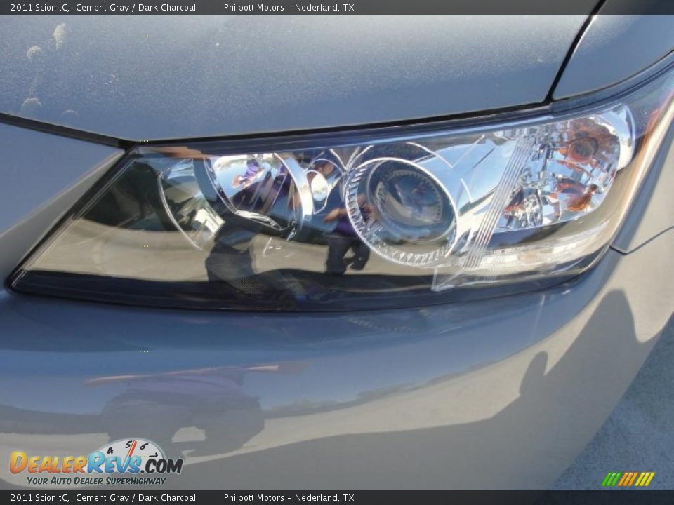 2011 Scion tC Cement Gray / Dark Charcoal Photo #9