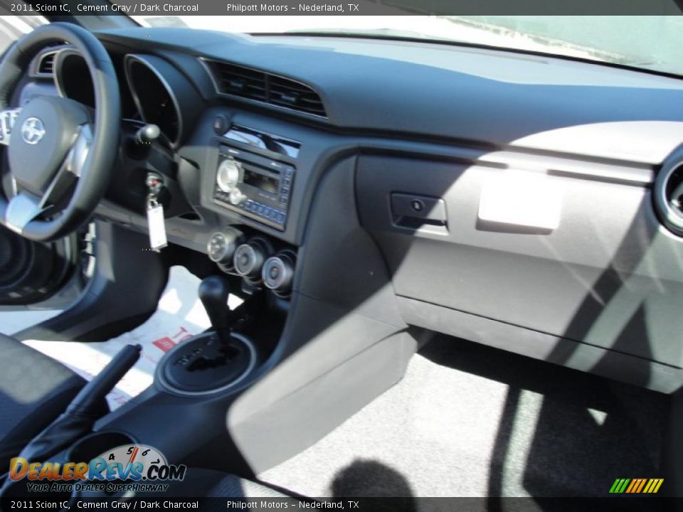 2011 Scion tC Cement Gray / Dark Charcoal Photo #17