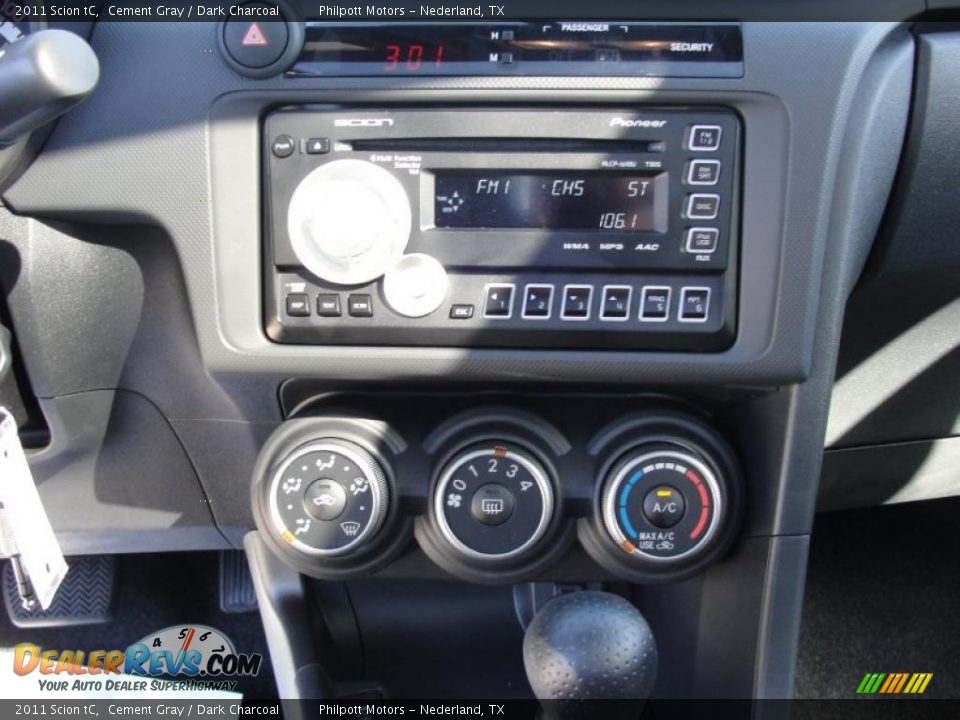 2011 Scion tC Cement Gray / Dark Charcoal Photo #27