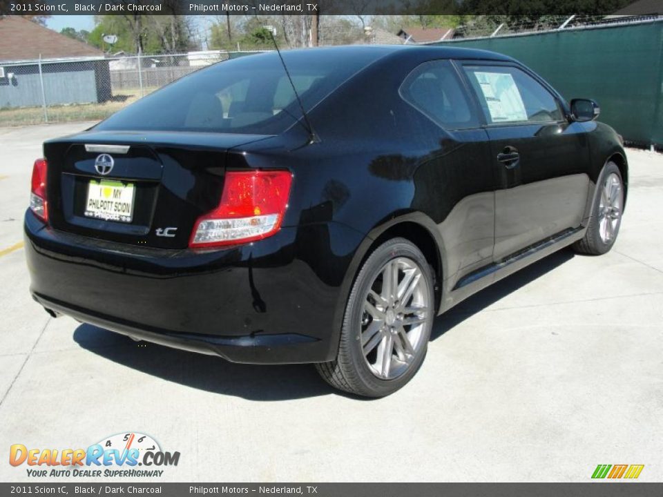 2011 Scion tC Black / Dark Charcoal Photo #3