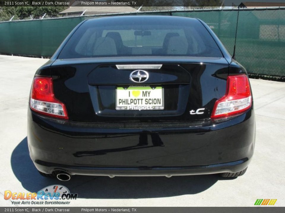 2011 Scion tC Black / Dark Charcoal Photo #4