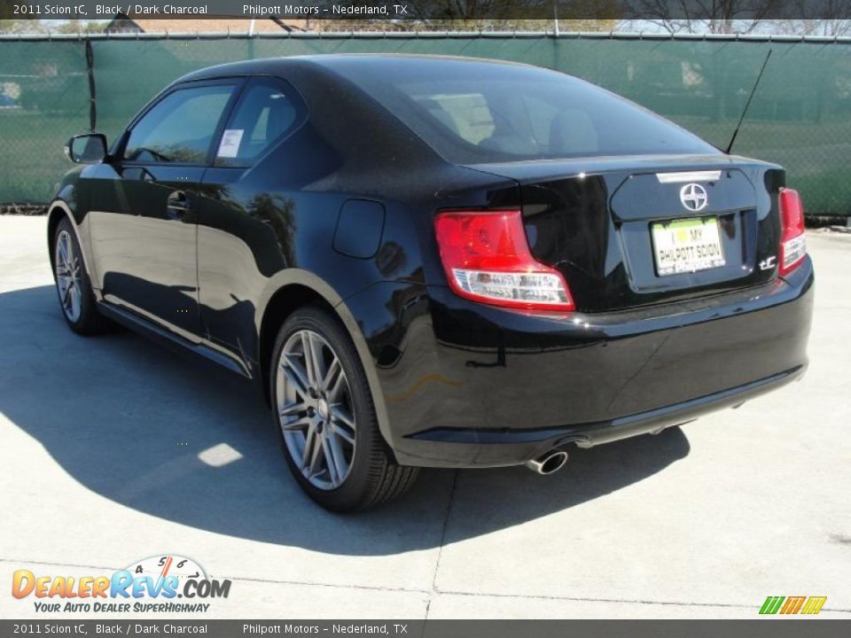 2011 Scion tC Black / Dark Charcoal Photo #5