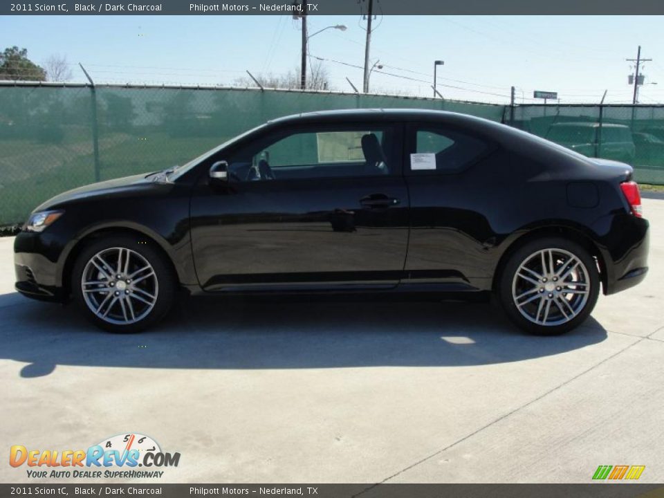 2011 Scion tC Black / Dark Charcoal Photo #6