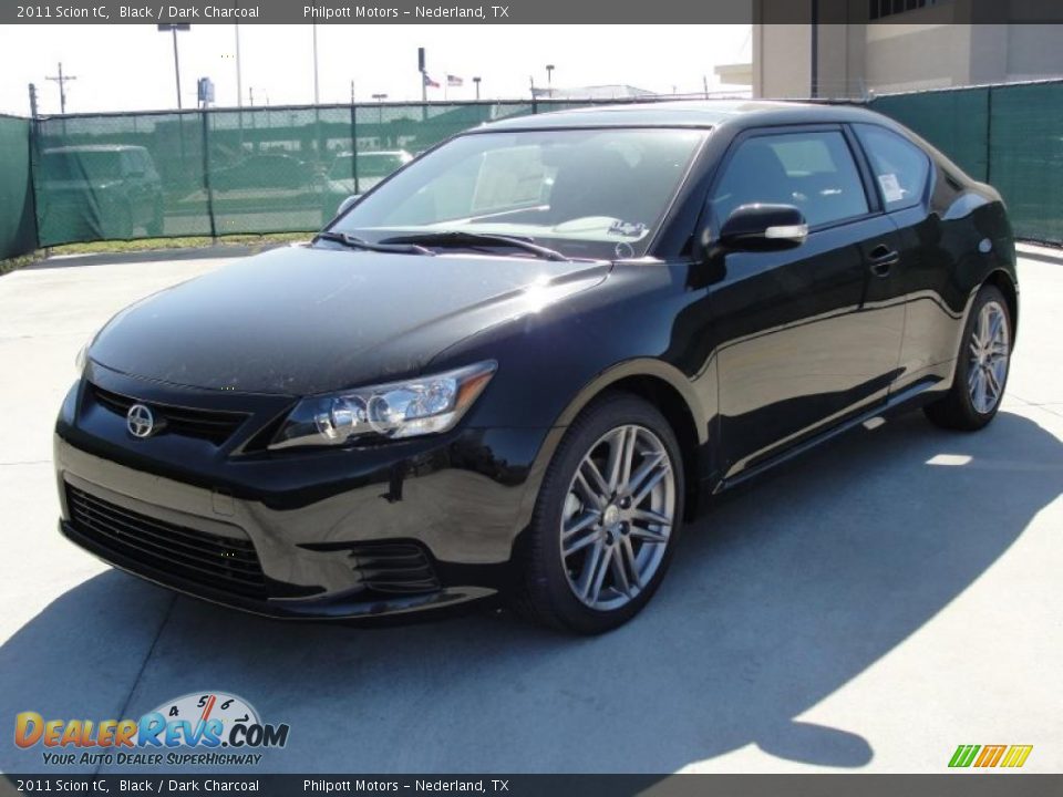 2011 Scion tC Black / Dark Charcoal Photo #7