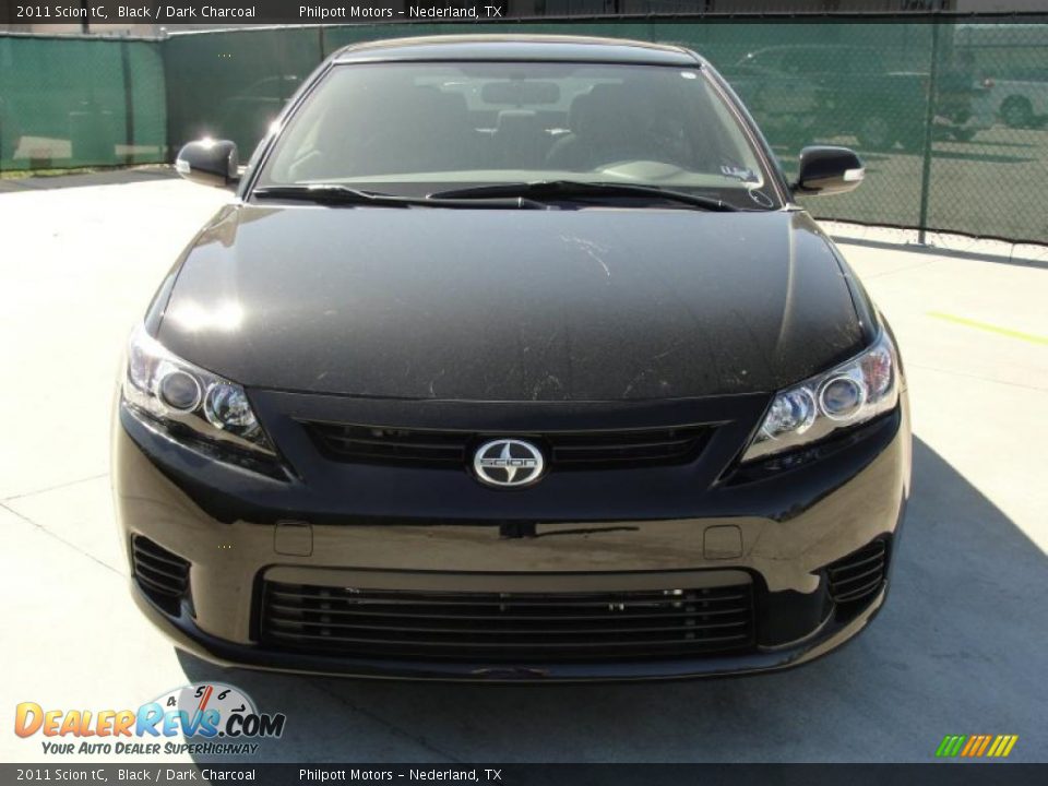 2011 Scion tC Black / Dark Charcoal Photo #8