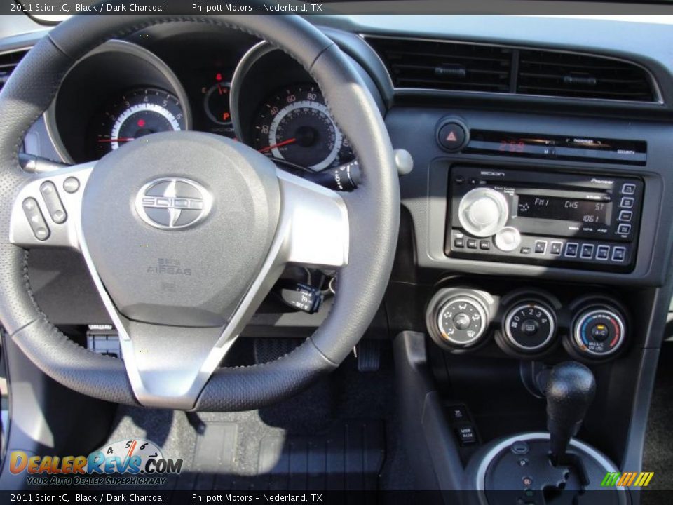 2011 Scion tC Black / Dark Charcoal Photo #27