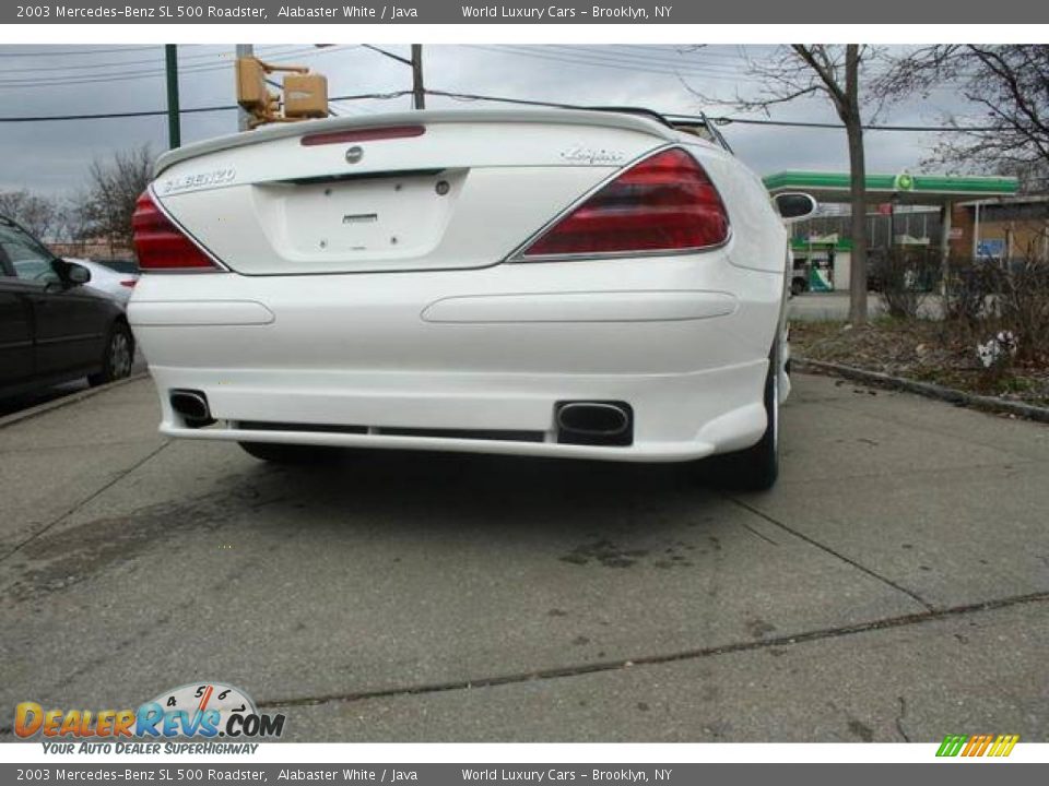2003 Mercedes-Benz SL 500 Roadster Alabaster White / Java Photo #2