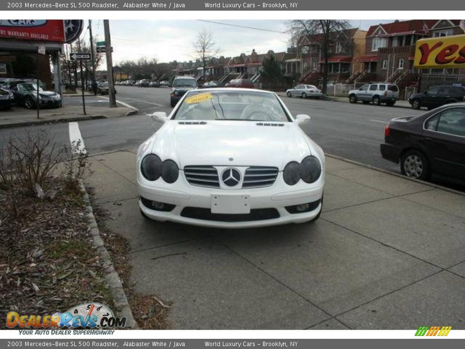 2003 Mercedes-Benz SL 500 Roadster Alabaster White / Java Photo #3