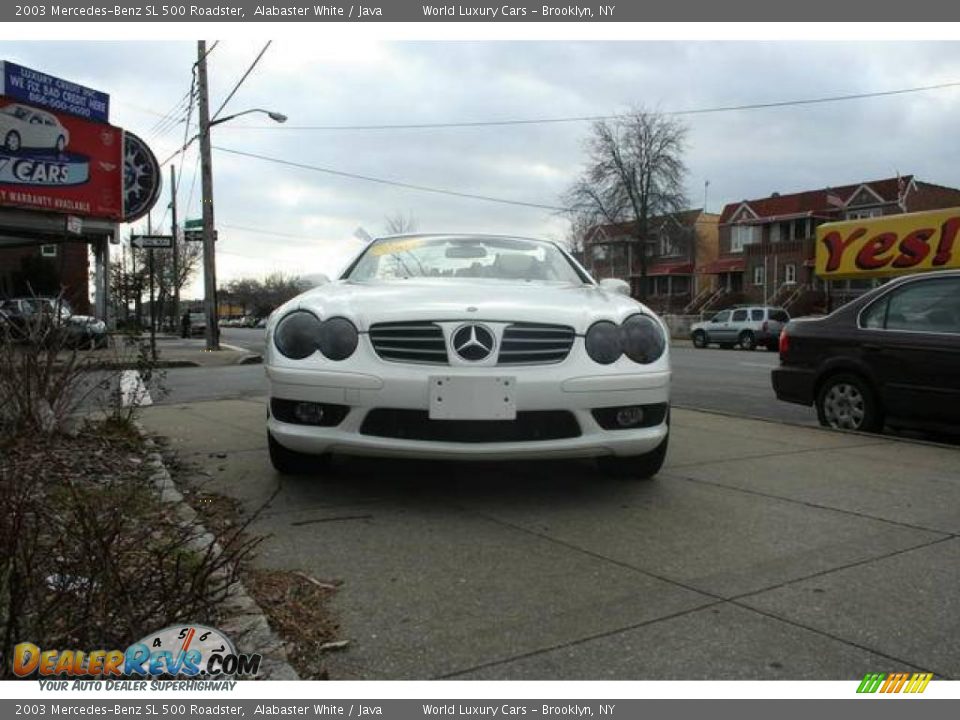 2003 Mercedes-Benz SL 500 Roadster Alabaster White / Java Photo #4