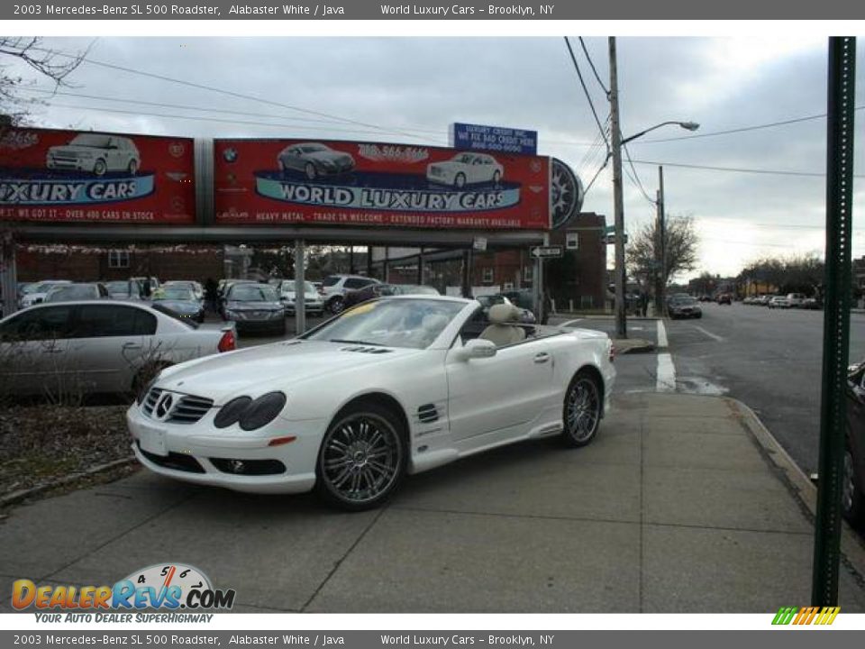2003 Mercedes-Benz SL 500 Roadster Alabaster White / Java Photo #5