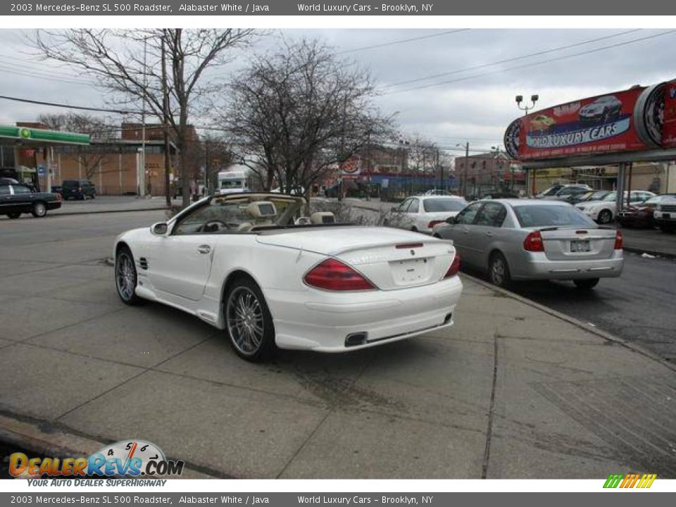 2003 Mercedes-Benz SL 500 Roadster Alabaster White / Java Photo #6