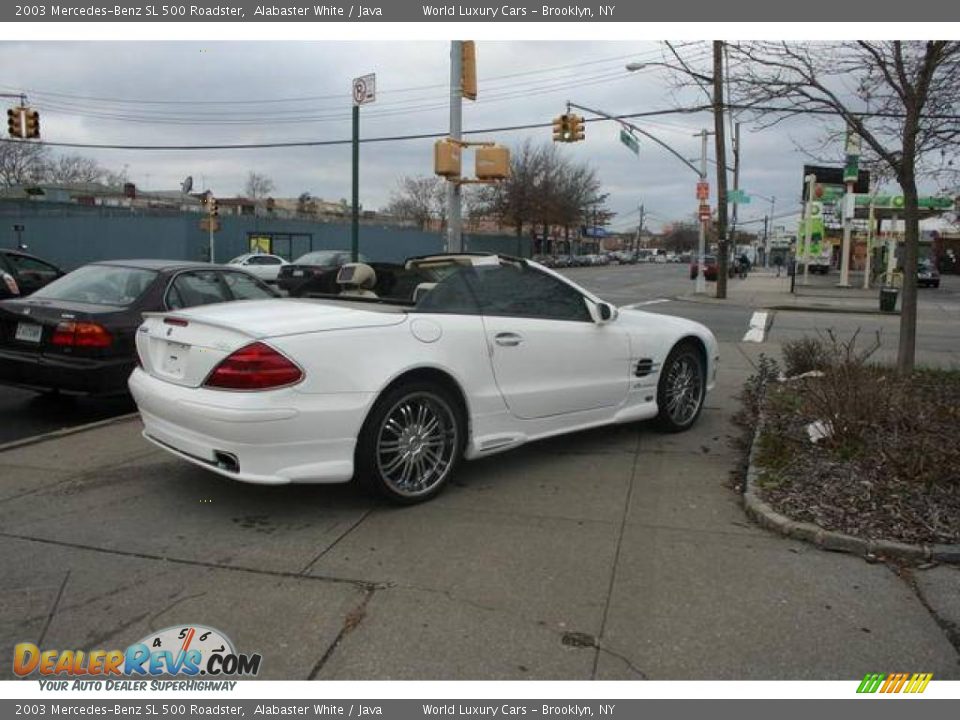 2003 Mercedes-Benz SL 500 Roadster Alabaster White / Java Photo #7