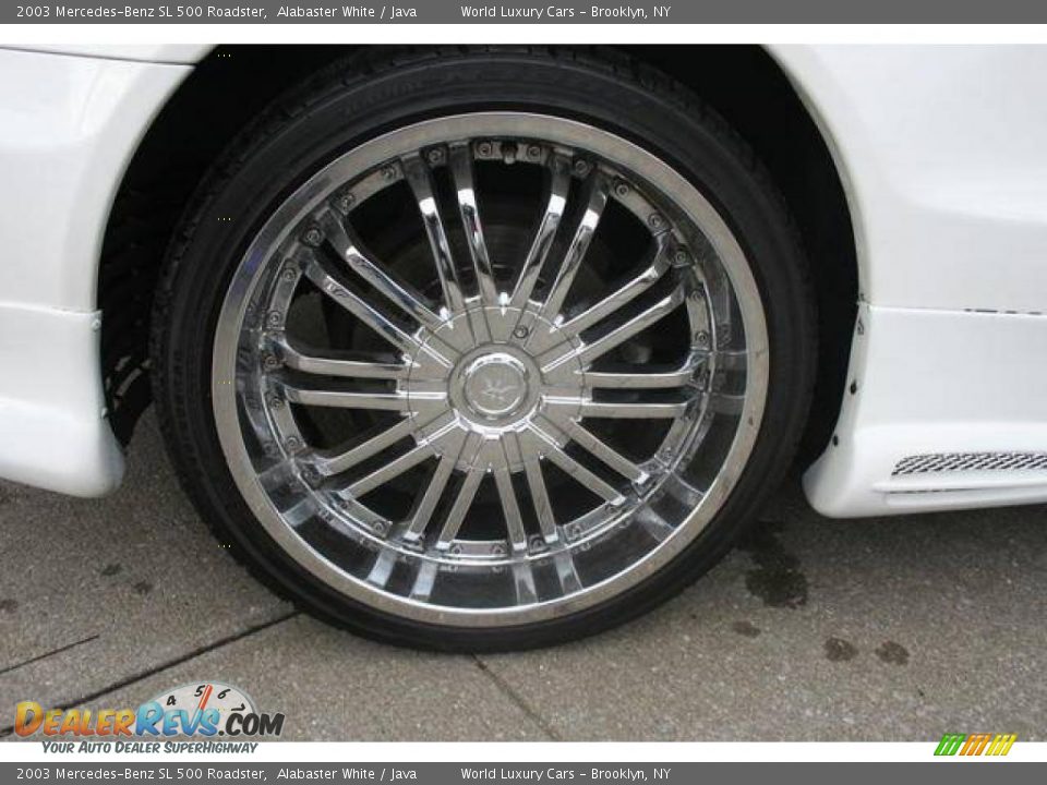 2003 Mercedes-Benz SL 500 Roadster Alabaster White / Java Photo #8