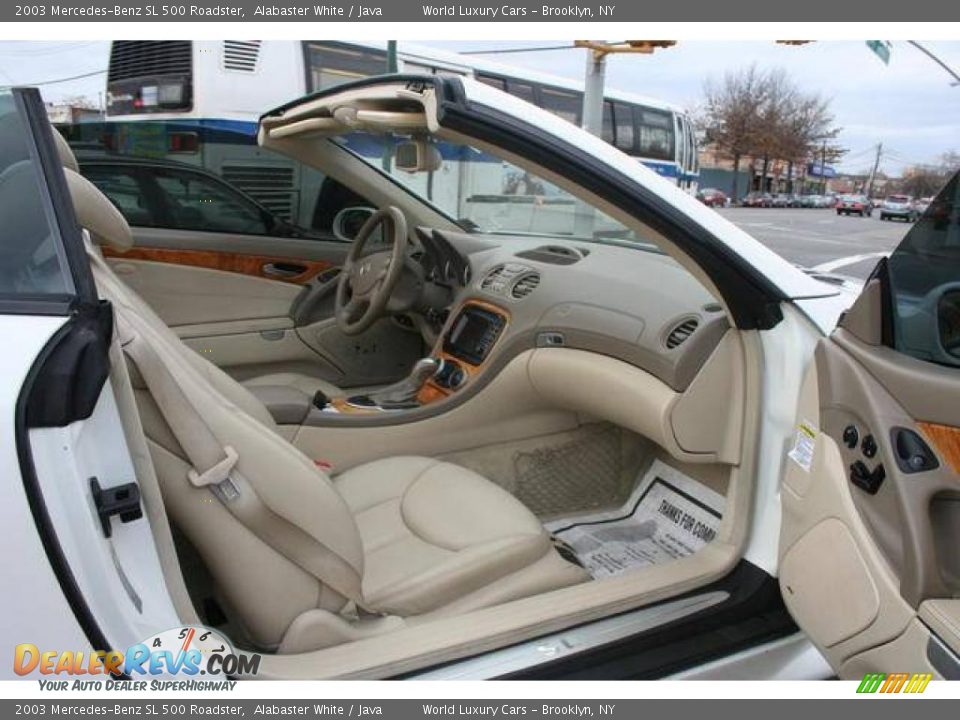 2003 Mercedes-Benz SL 500 Roadster Alabaster White / Java Photo #9