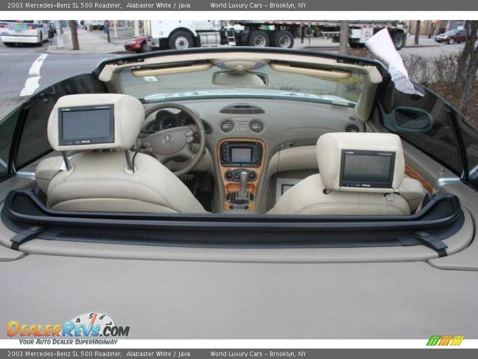 2003 Mercedes-Benz SL 500 Roadster Alabaster White / Java Photo #10