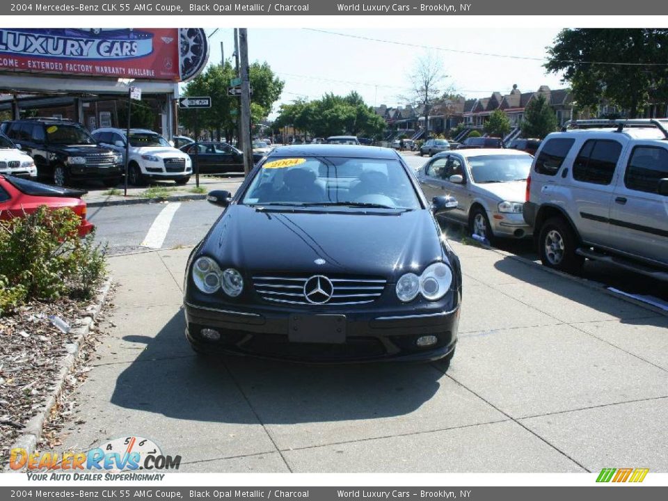 2004 Mercedes-Benz CLK 55 AMG Coupe Black Opal Metallic / Charcoal Photo #3