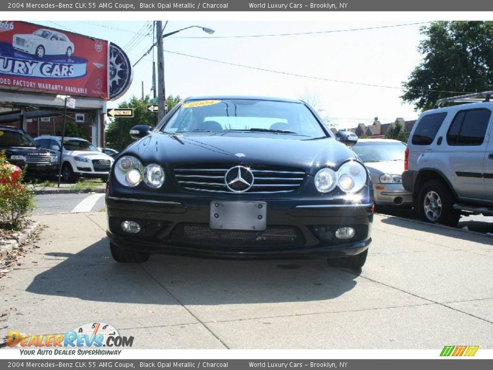 2004 Mercedes-Benz CLK 55 AMG Coupe Black Opal Metallic / Charcoal Photo #4