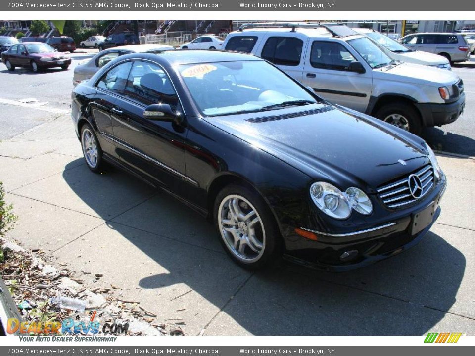 2004 Mercedes-Benz CLK 55 AMG Coupe Black Opal Metallic / Charcoal Photo #5