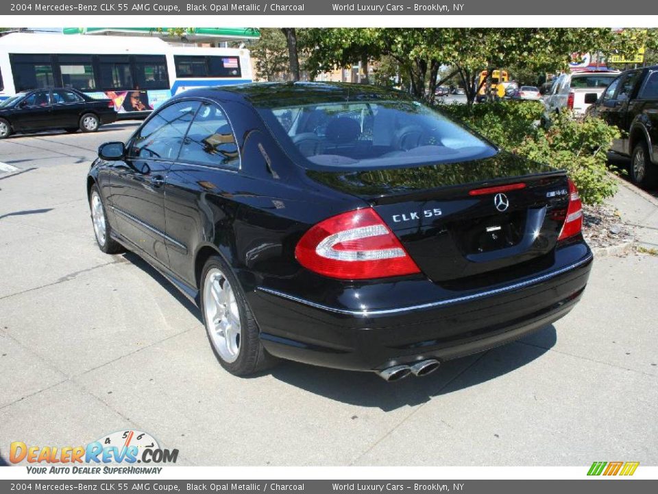 2004 Mercedes-Benz CLK 55 AMG Coupe Black Opal Metallic / Charcoal Photo #6