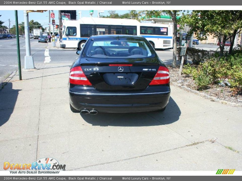 2004 Mercedes-Benz CLK 55 AMG Coupe Black Opal Metallic / Charcoal Photo #7