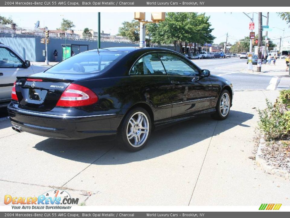 2004 Mercedes-Benz CLK 55 AMG Coupe Black Opal Metallic / Charcoal Photo #8