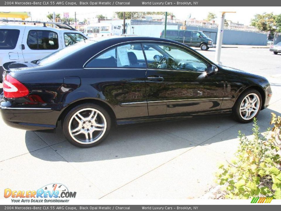 2004 Mercedes-Benz CLK 55 AMG Coupe Black Opal Metallic / Charcoal Photo #9