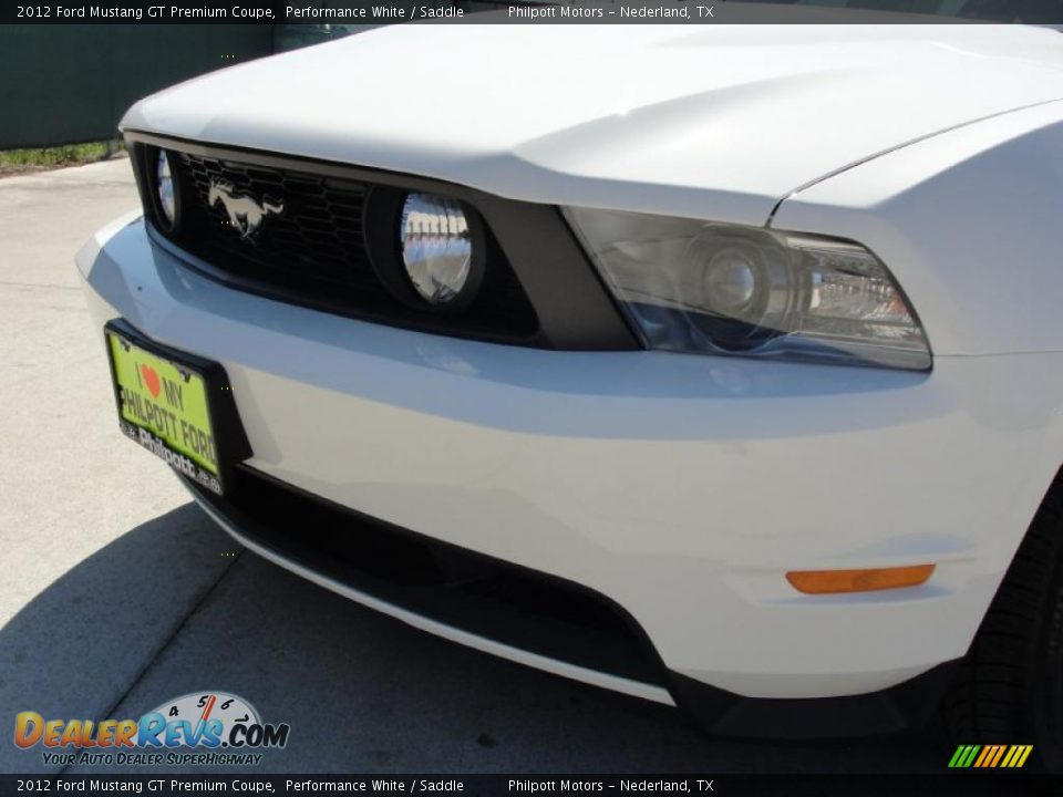 2012 Ford Mustang GT Premium Coupe Performance White / Saddle Photo #10