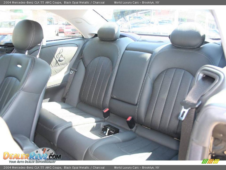 2004 Mercedes-Benz CLK 55 AMG Coupe Black Opal Metallic / Charcoal Photo #13