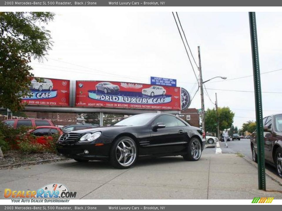 2003 Mercedes-Benz SL 500 Roadster Black / Stone Photo #1