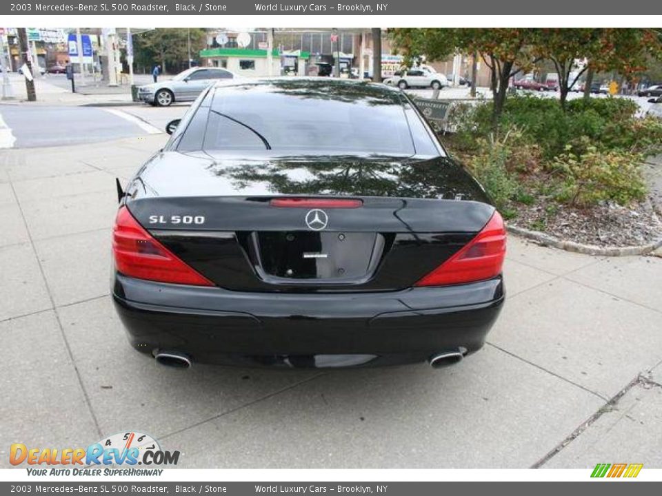 2003 Mercedes-Benz SL 500 Roadster Black / Stone Photo #3