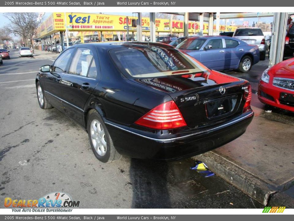 2005 Mercedes-Benz S 500 4Matic Sedan Black / Java Photo #7