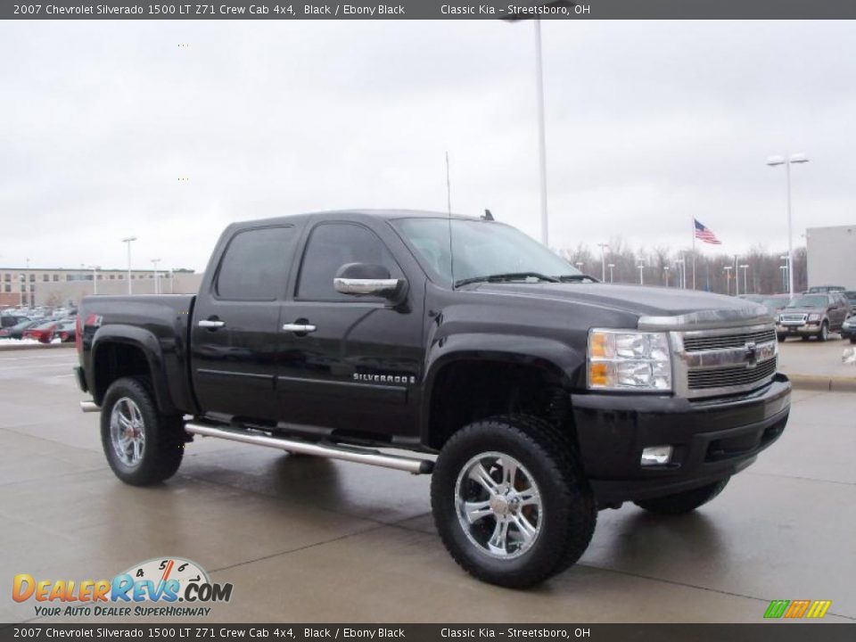 Black 2007 Chevrolet Silverado 1500 LT Z71 Crew Cab 4x4 Photo #1