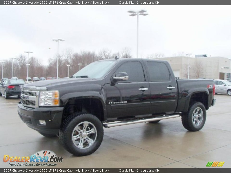 2007 Chevrolet Silverado 1500 LT Z71 Crew Cab 4x4 Black / Ebony Black Photo #3