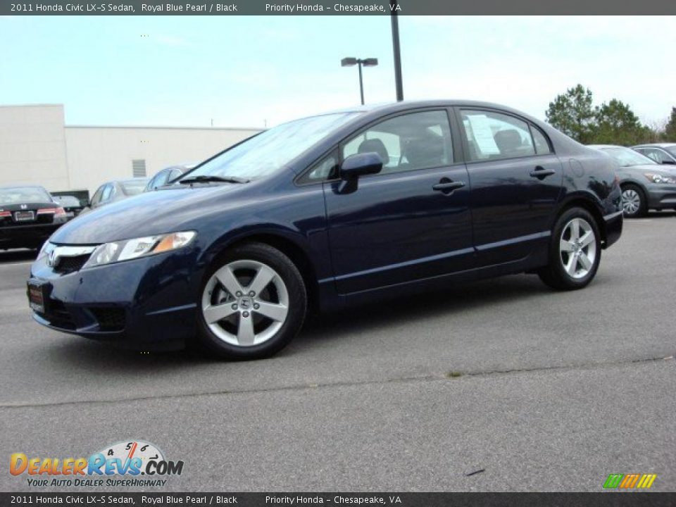 2011 Honda Civic LX-S Sedan Royal Blue Pearl / Black Photo #2