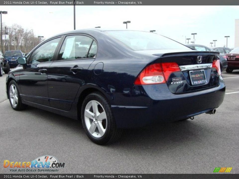 2011 Honda Civic LX-S Sedan Royal Blue Pearl / Black Photo #4