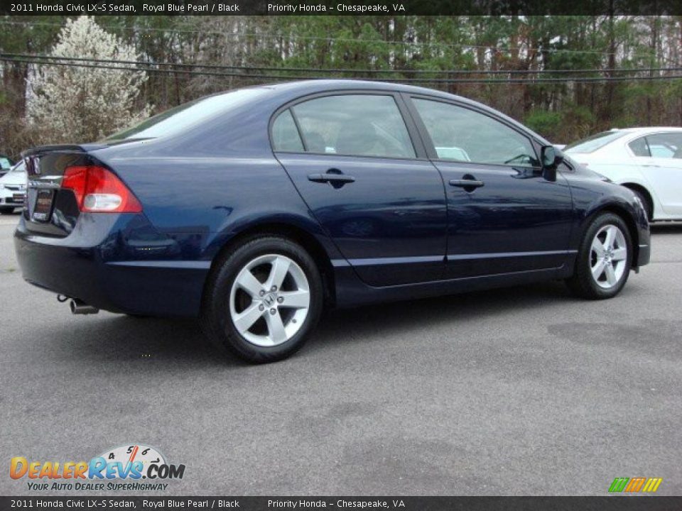 2011 Honda Civic LX-S Sedan Royal Blue Pearl / Black Photo #5