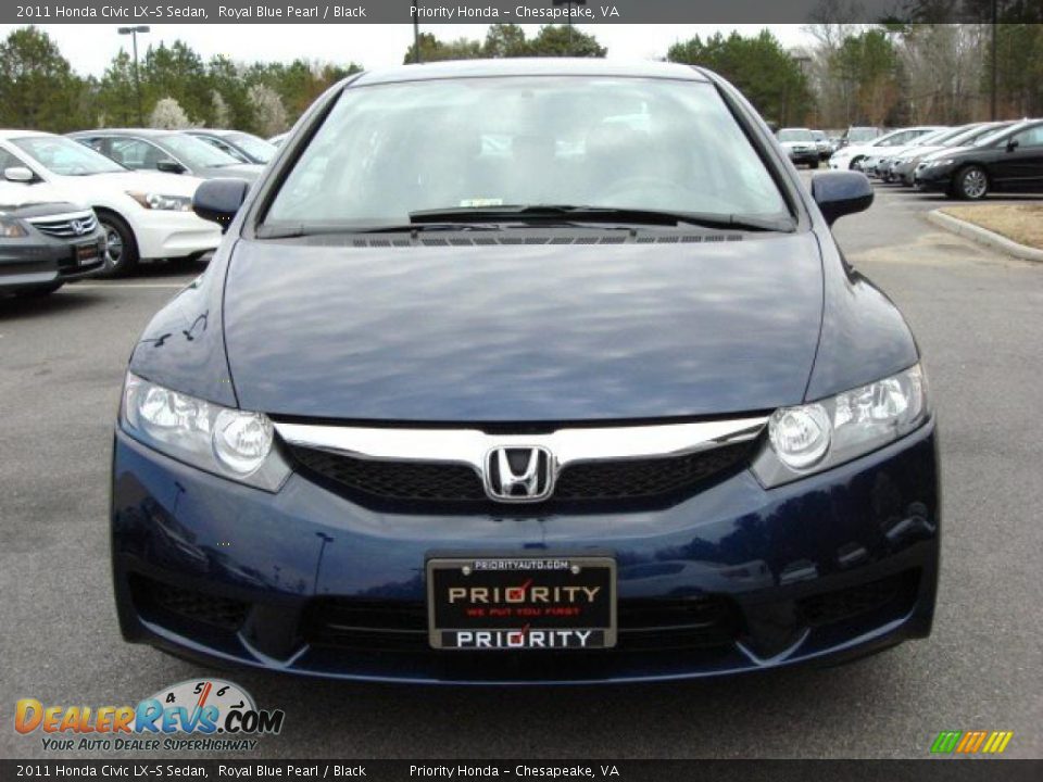 2011 Honda Civic LX-S Sedan Royal Blue Pearl / Black Photo #8