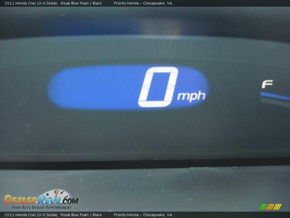 2011 Honda Civic LX-S Sedan Royal Blue Pearl / Black Photo #11