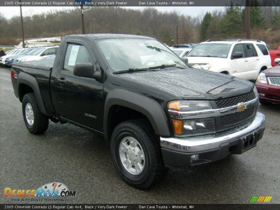 2005 Chevrolet Colorado LS Regular Cab 4x4 Black / Very Dark Pewter Photo #1