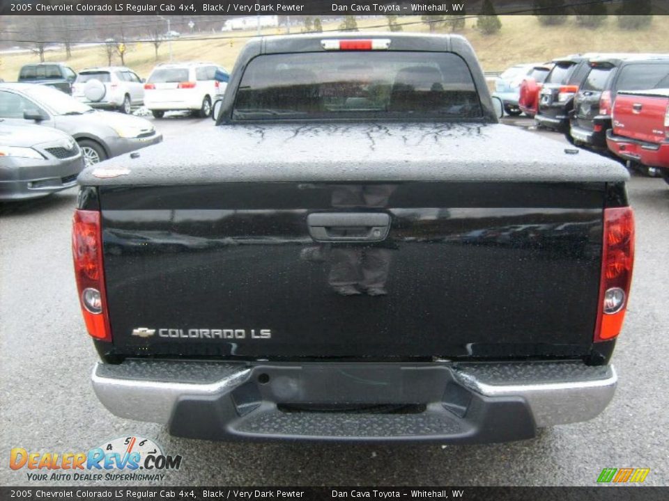 2005 Chevrolet Colorado LS Regular Cab 4x4 Black / Very Dark Pewter Photo #5