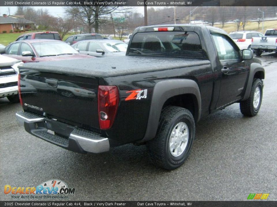 2005 Chevrolet Colorado LS Regular Cab 4x4 Black / Very Dark Pewter Photo #6