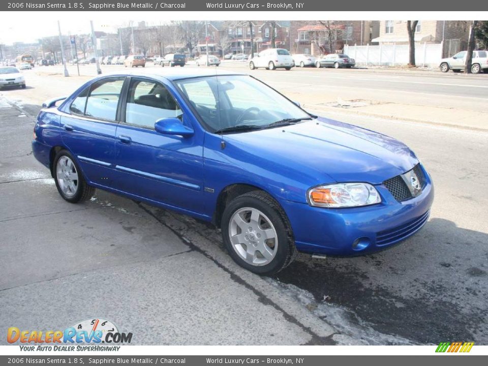 2006 Nissan Sentra 1.8 S Sapphire Blue Metallic / Charcoal Photo #3