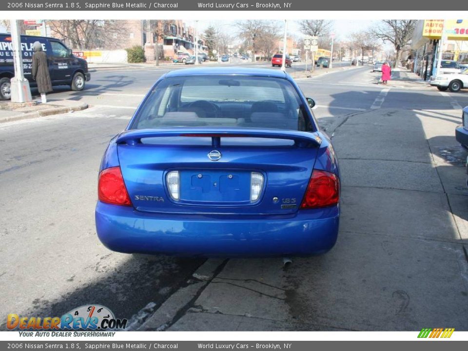 2006 Nissan Sentra 1.8 S Sapphire Blue Metallic / Charcoal Photo #4