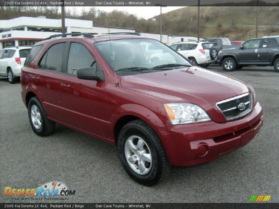 2006 Kia Sorento LX 4x4 Radiant Red / Beige Photo #1