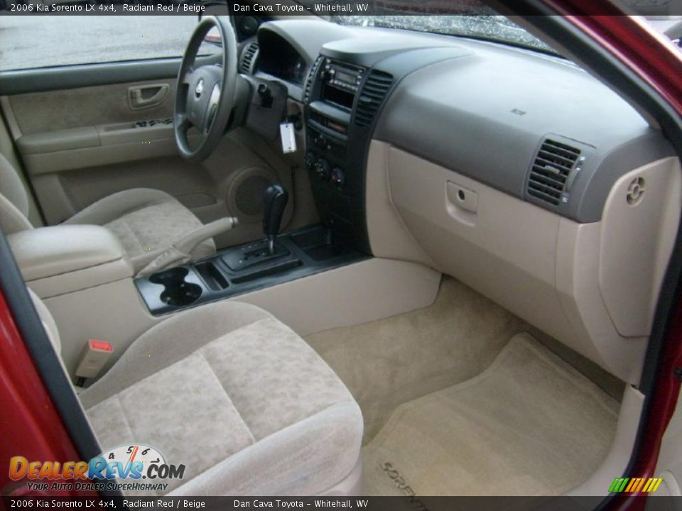 2006 Kia Sorento LX 4x4 Radiant Red / Beige Photo #9
